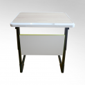 Стол ученический ''Атлант-премиум 2025'' 1-мест. рег. 4-6 столеш. БШК FM,УН,полка металл